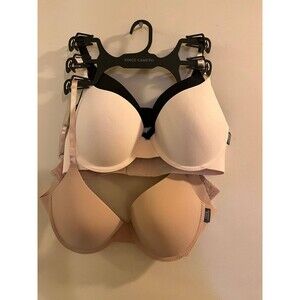 Vince Camuto‎ Push Up Bra Women's Size 36 Black Skin Nylon Adjustable Straps